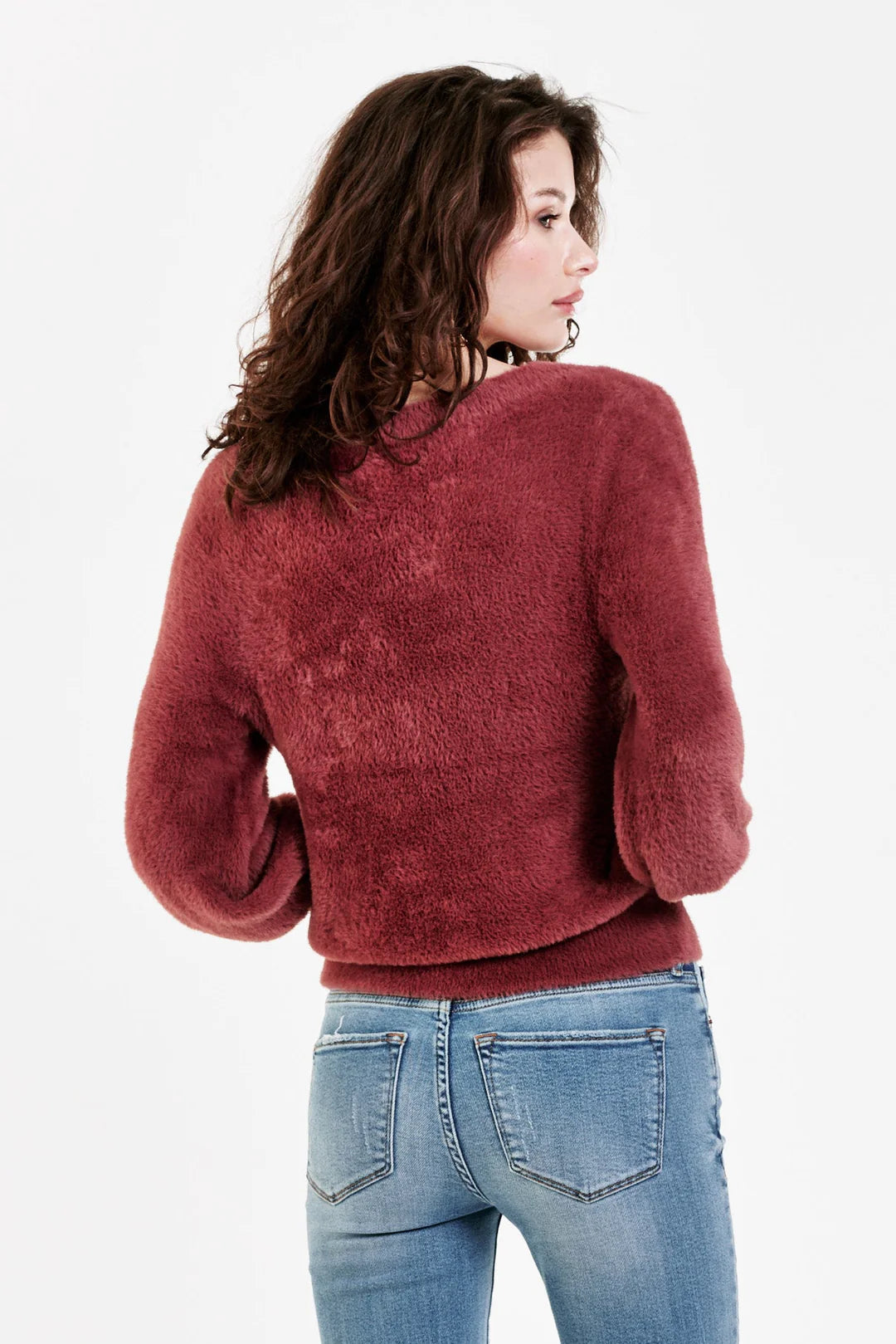 Sale Valli Plush Sweater Withered Rose