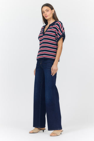 Yelena Sweater Midnight Hour Stripe