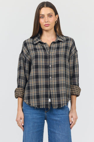 Adrianna Shirt Midnight Lecture Plaid
