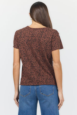 Vanya Short Sleeve T-Shirt Brown Leopard