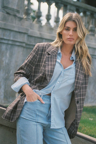 Spencer Oversized Blazer Cambridge Check