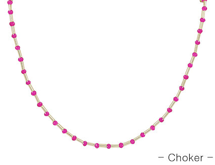 Erin Hot Pink Crystal Necklace