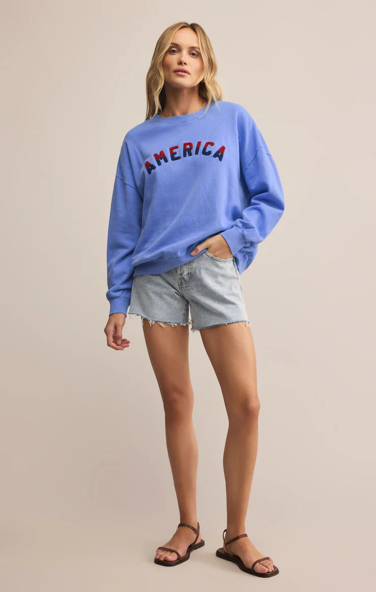 Sale America Sunday Sweatshirt Surf Blue