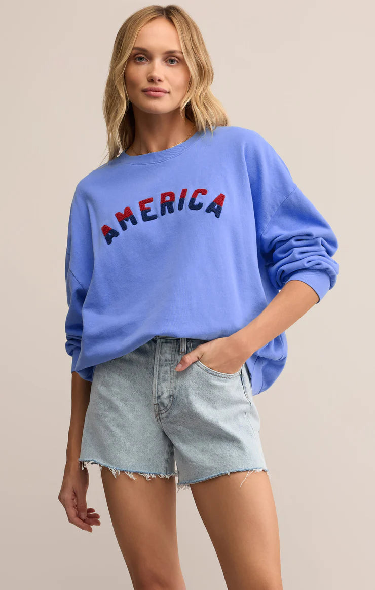 Sale America Sunday Sweatshirt Surf Blue