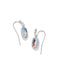Grayson Silver Drop Earrings Dichroic Glass
