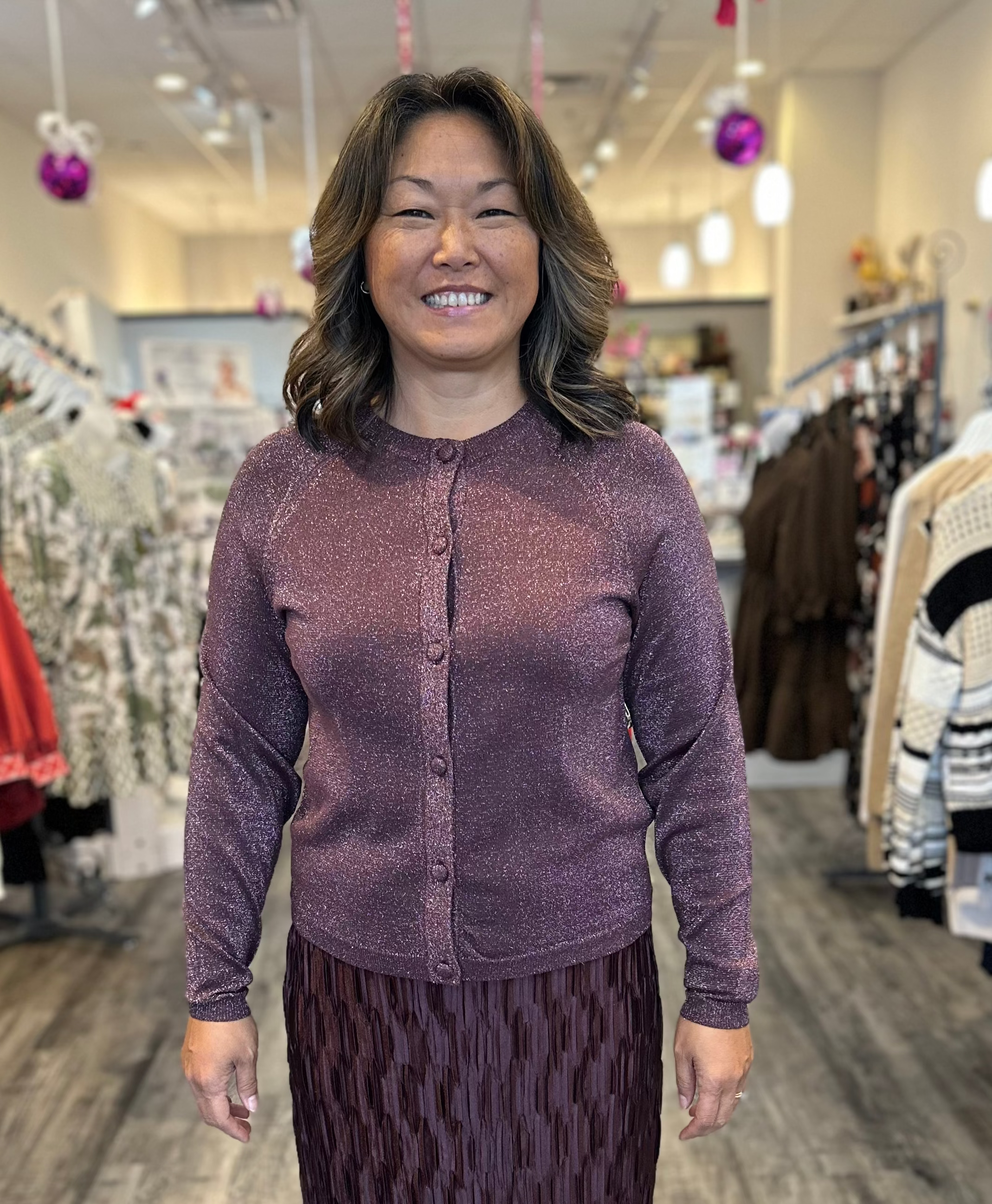 Sale Sparkle Button Down Cardigan