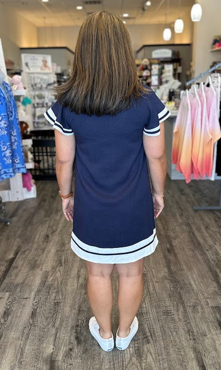 Flutter Sleeve V-Neck Dress