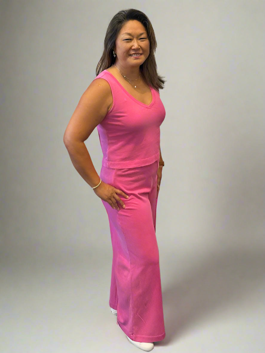 Final Sale Scout Jersey Crop Flare Pant Island Pink