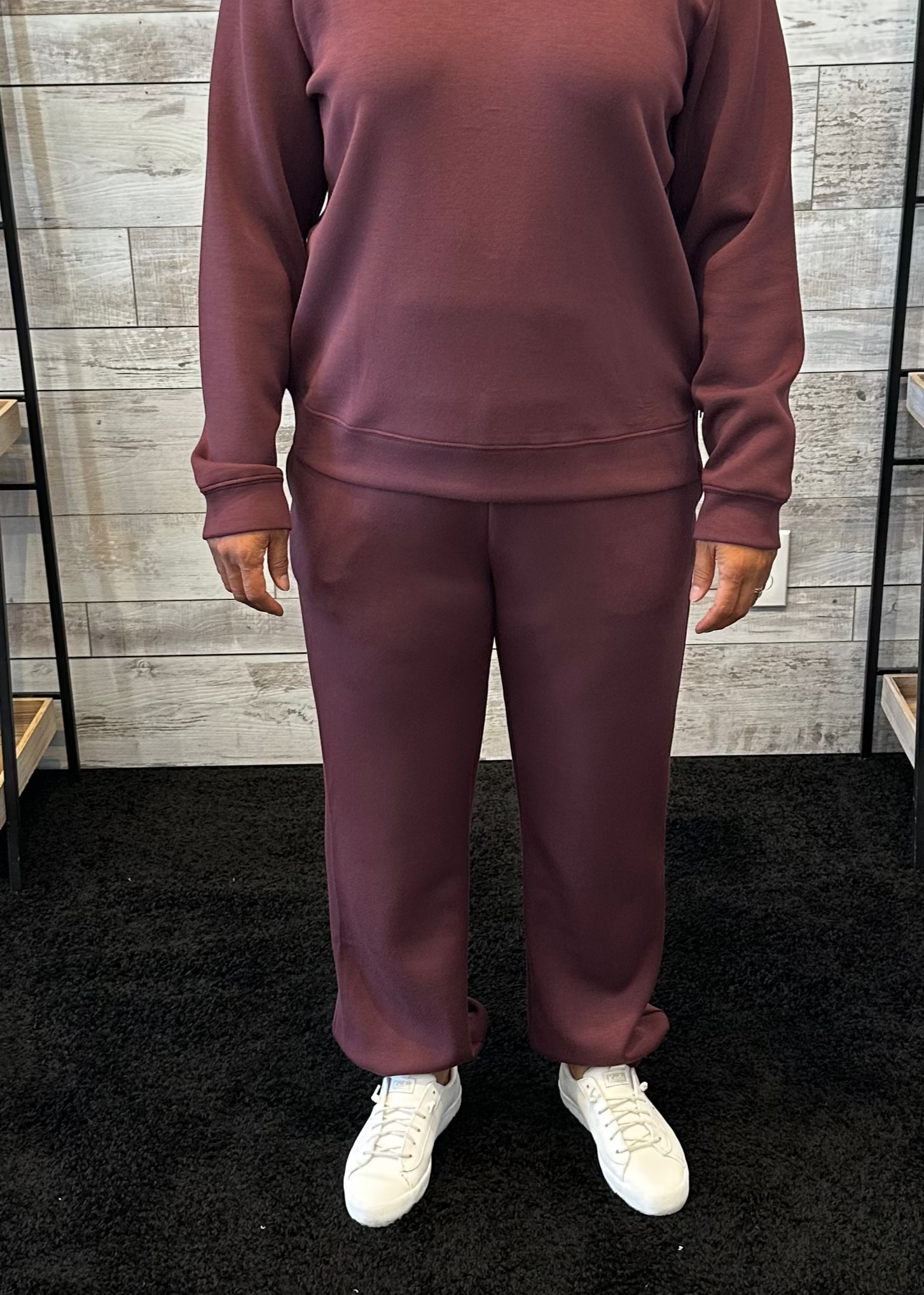Sale Cloud Fleece Jogger Merlot Truffle