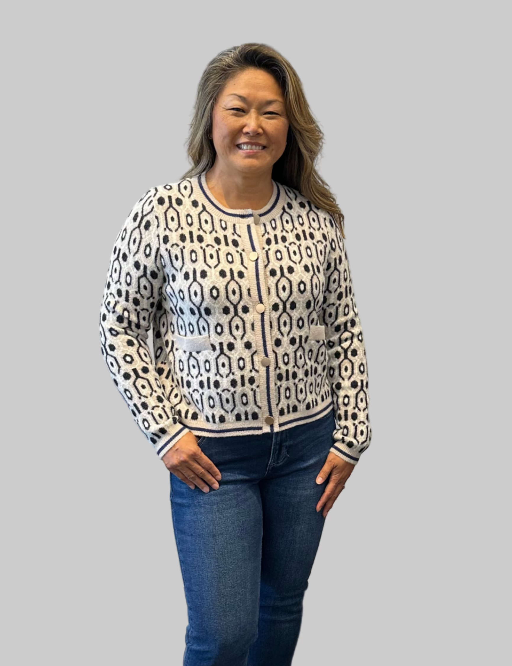 Sale Abstract Knit Cardigan