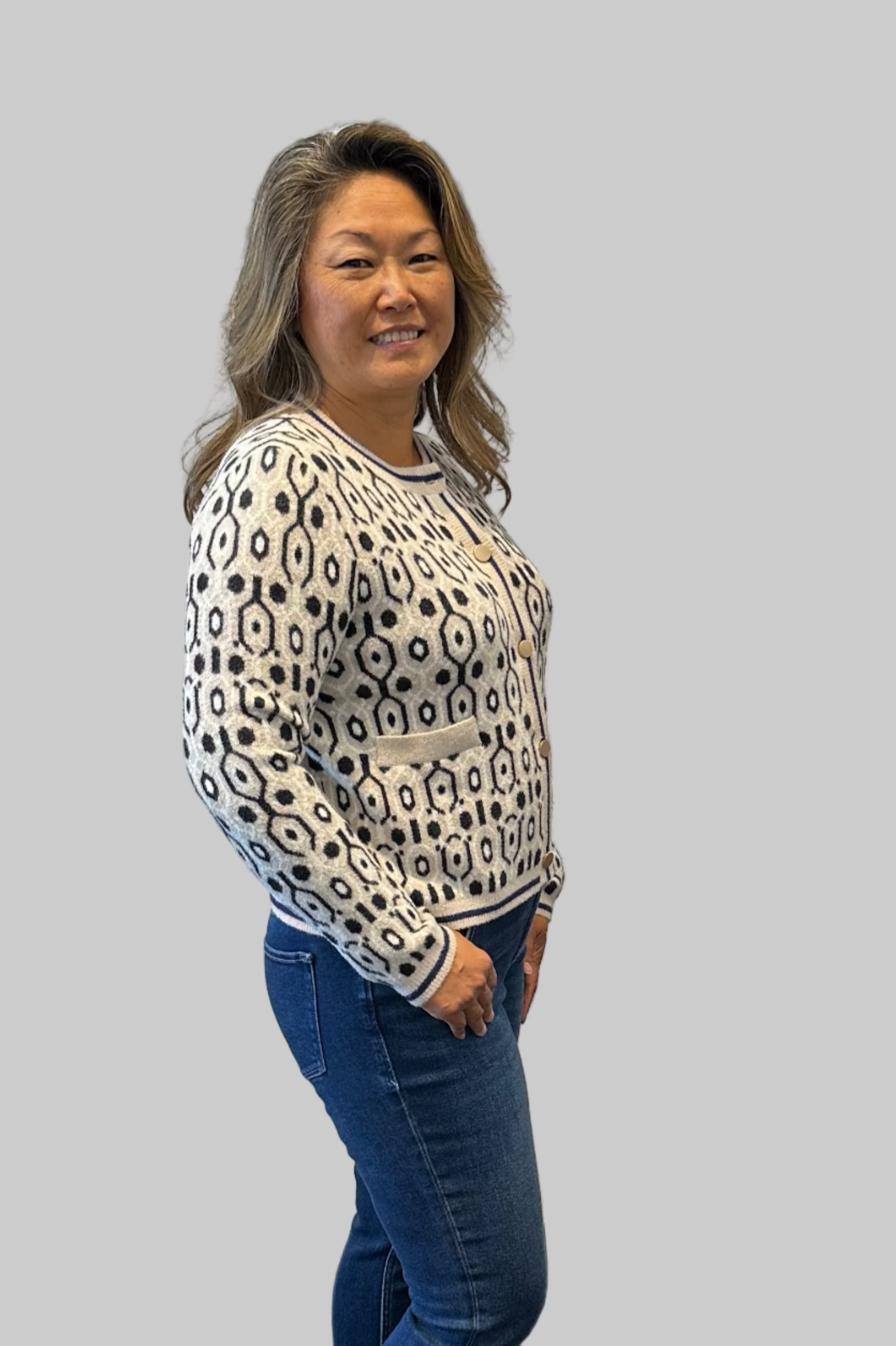 Sale Abstract Knit Cardigan