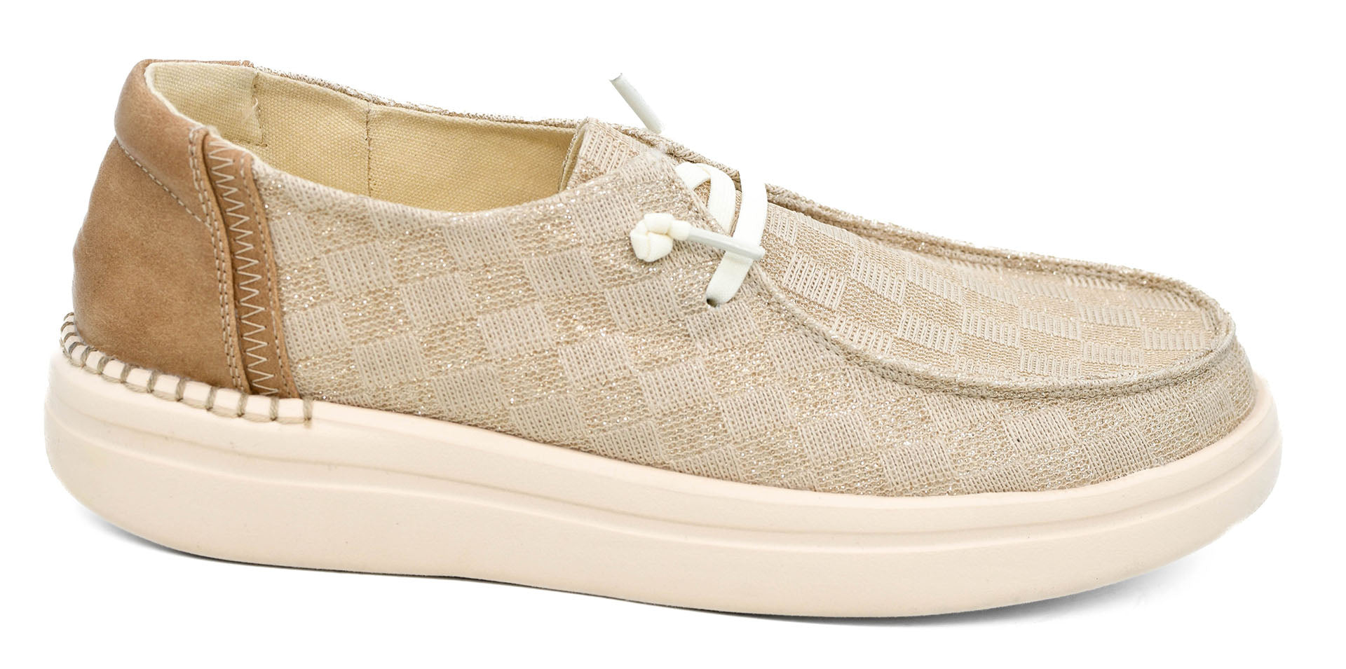 Kayak 2 Champagne Check Slip on Shoes