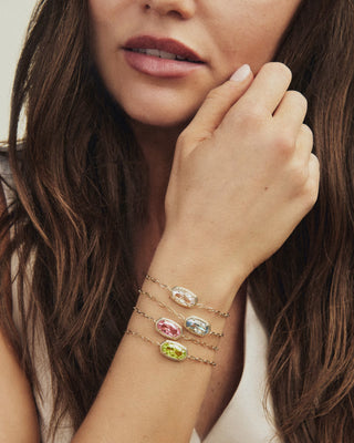 Kendra Scott Jewelry - Bracelets Elaina Luxe Gold Chain Bracelet Light Green CZ