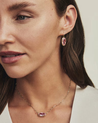 Kendra Scott Jewelry - Earrings Lee Luxe Gold Drop Earrings Light Pink CZ