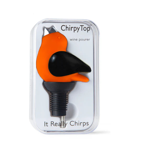 ChirpyTop Wine Pourer Orange/Black
