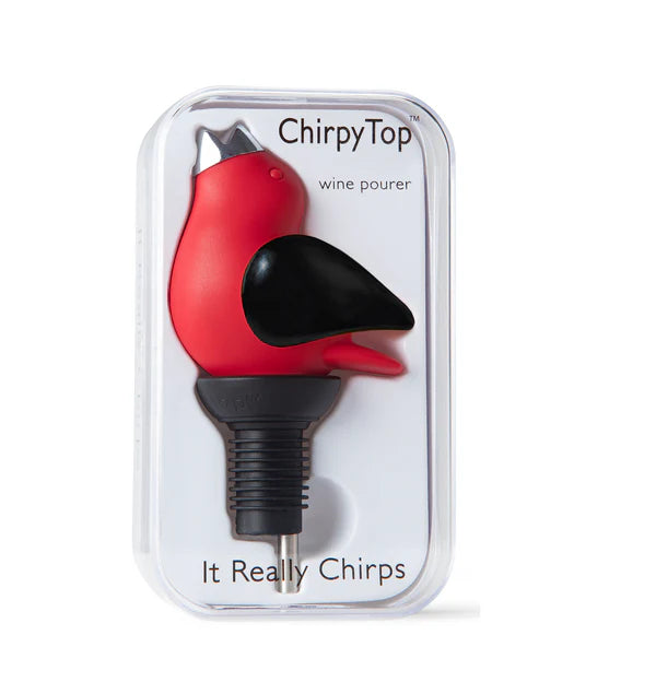 ChirpyTop Wine Pourer Red/Black