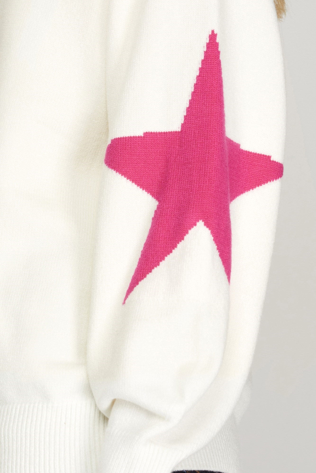 Long Sleeve Star Patterned Sweater