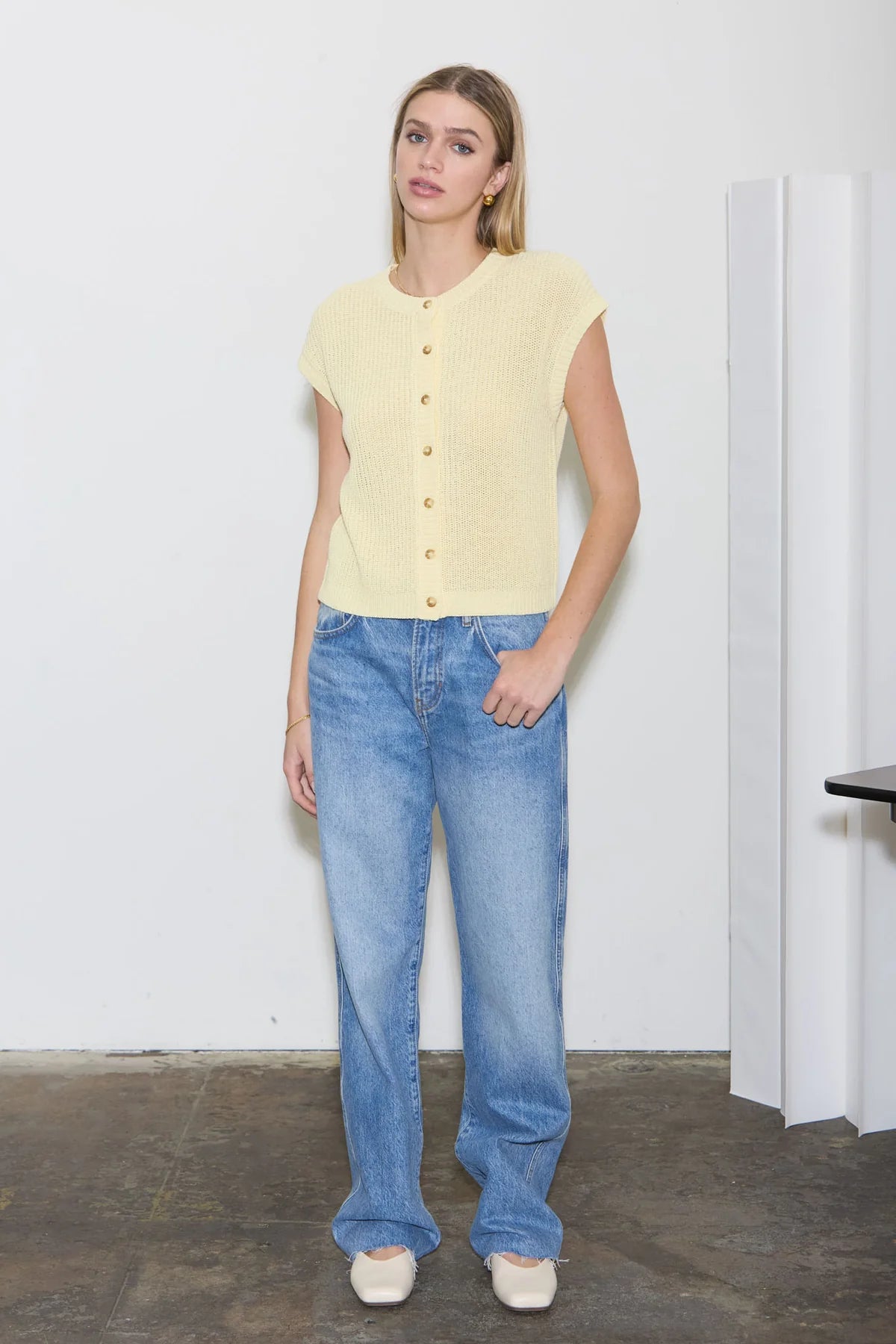 Short Sleeve Button Down Cardigan