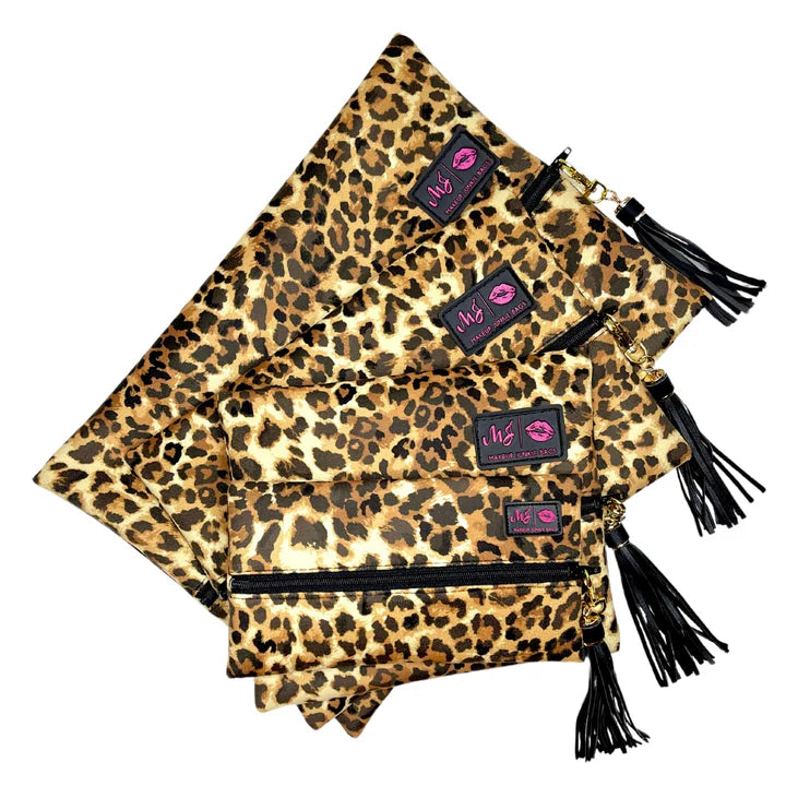 Makeup Junkie Bags 4 sizes - Lady Leopard