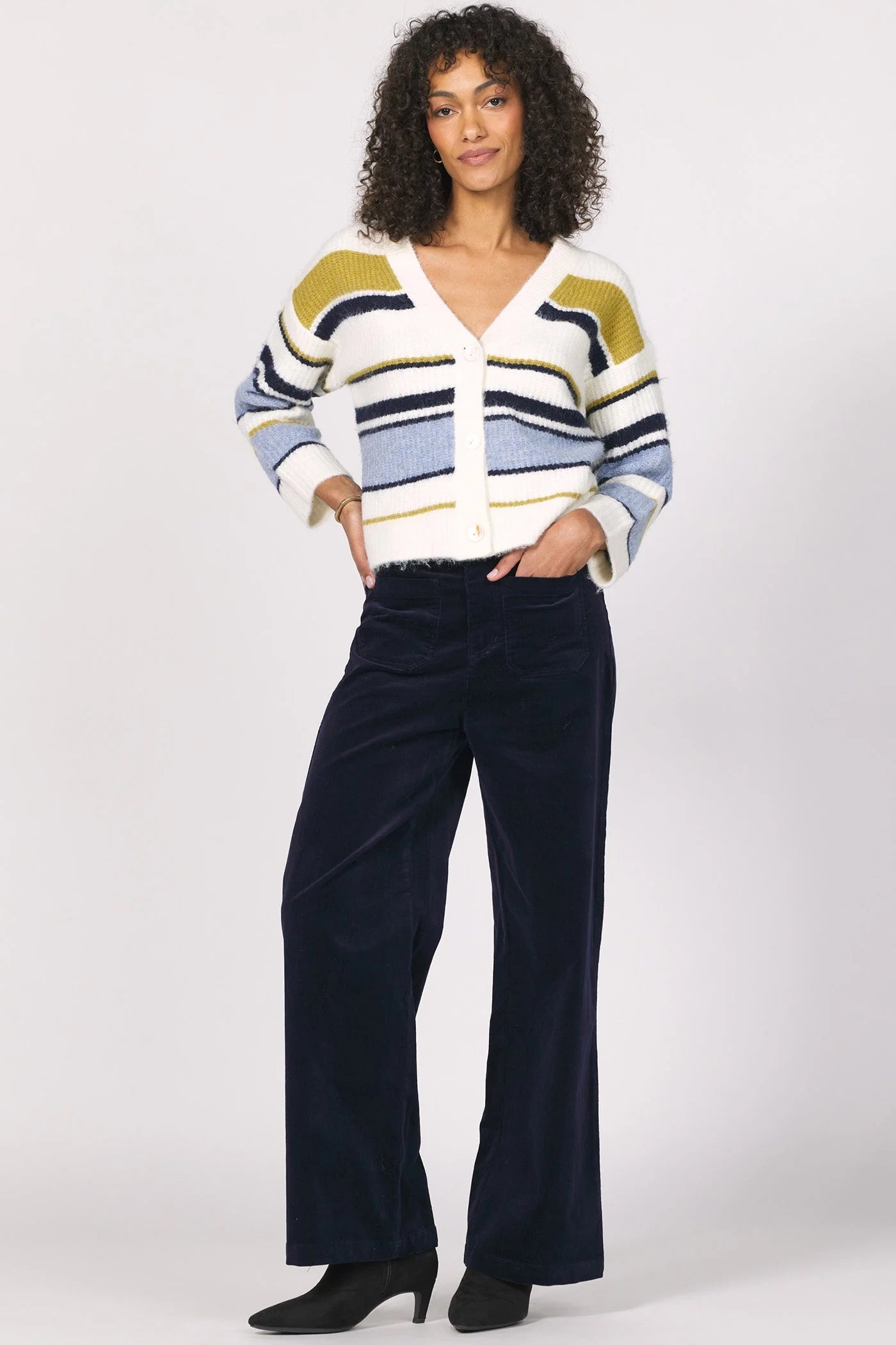 Sasha Striped Cardigan Sweater