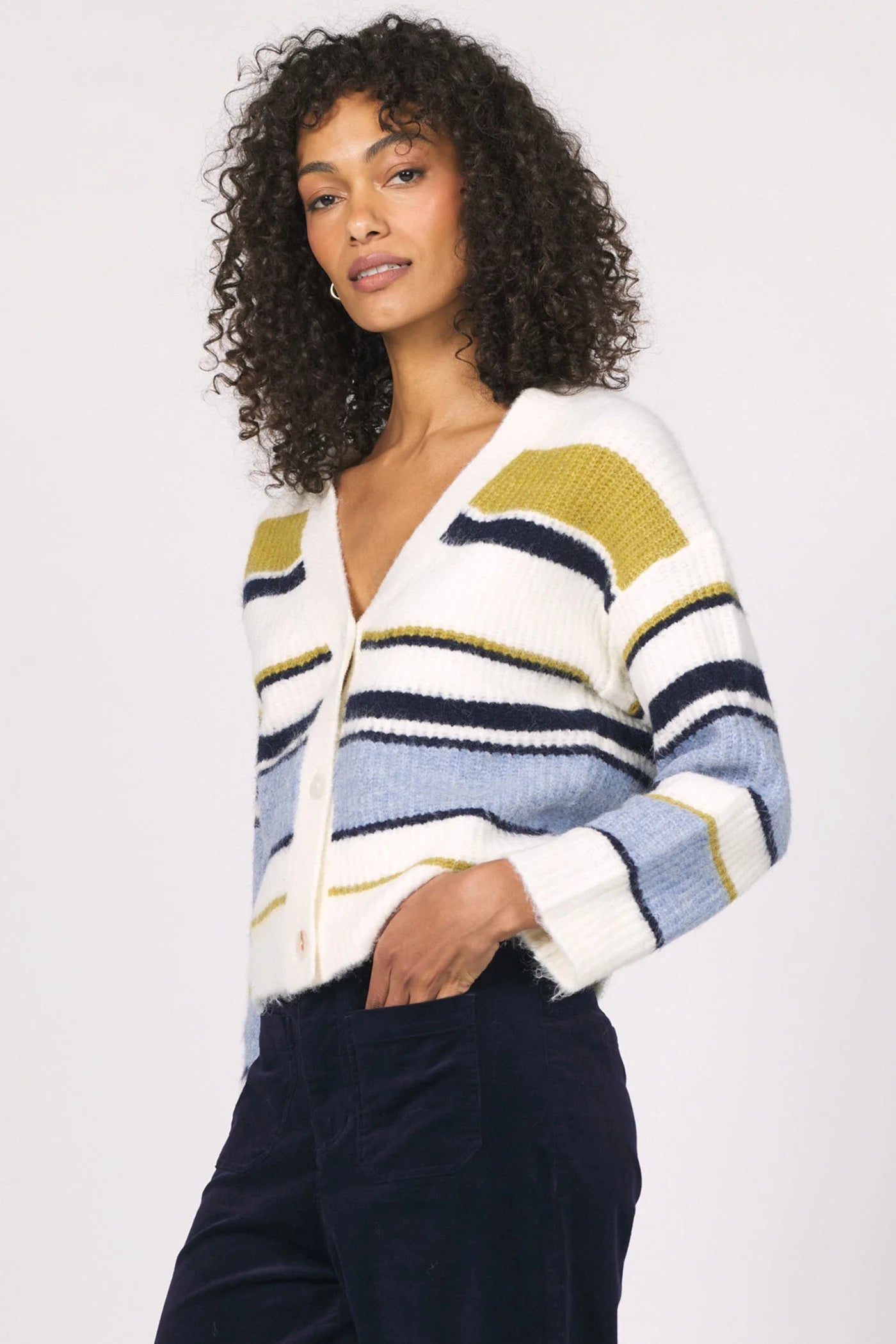 Sasha Striped Cardigan Sweater