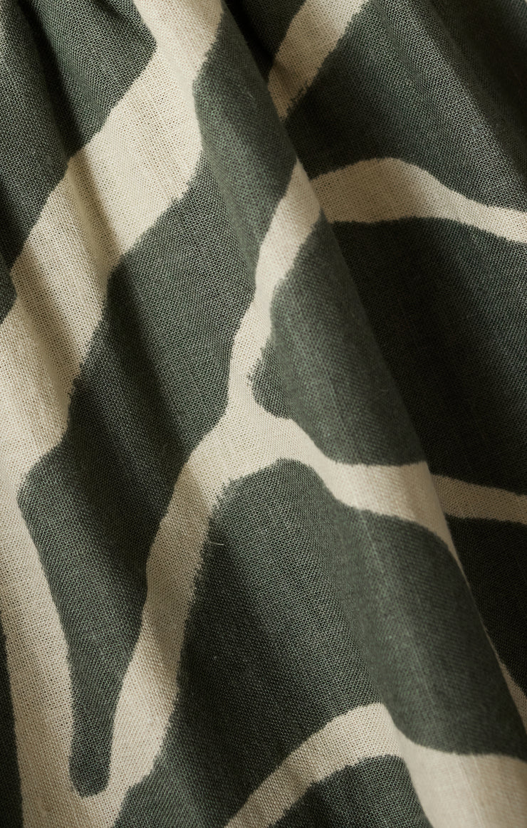 Bayside Tova Palm Midi Dress Tea Leaf