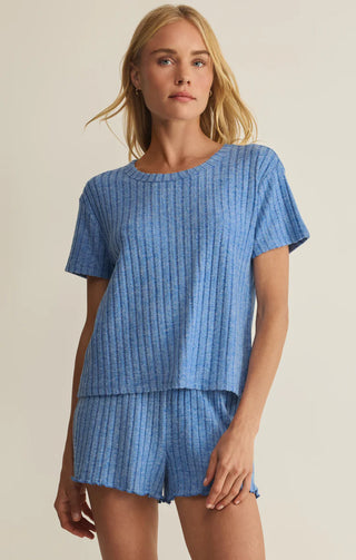 Kara Rib Tee Tropical Tide