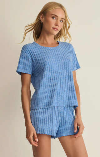 Kara Rib Tee Tropical Tide