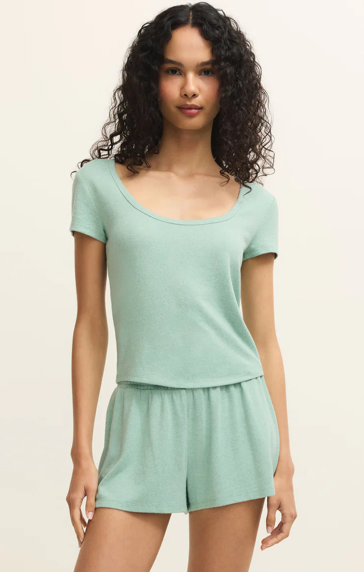 Dawn Smocked Pant Crystal Green