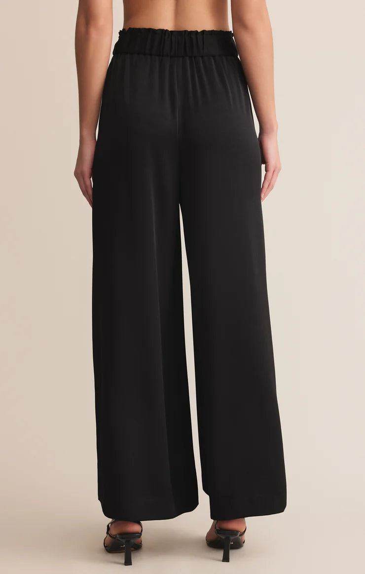 Isolde Satin Pant Black