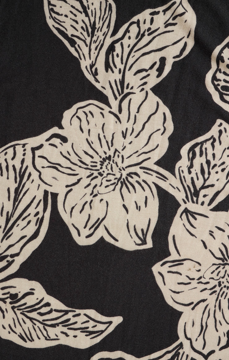 Flared Asha Floral Jumpsuit Black Sand