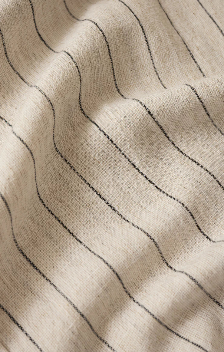 Alfie Striped Button Up Top Linen