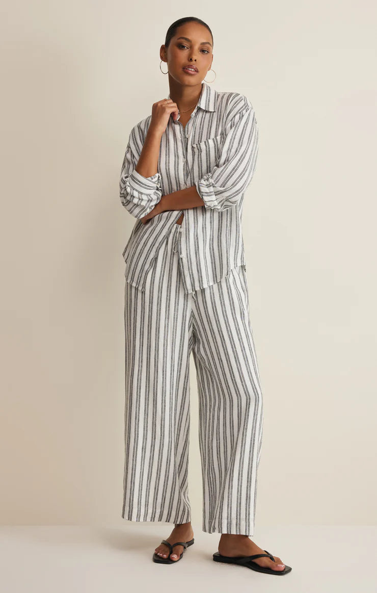 The Perfect Striped Pant White