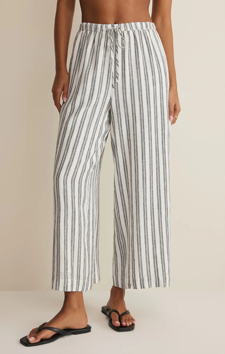 The Perfect Striped Pant White