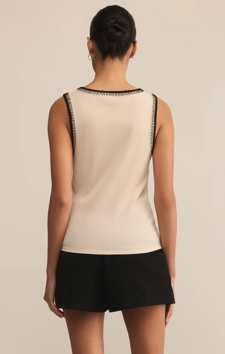 Sale Social Whipstitch Tank Crystal