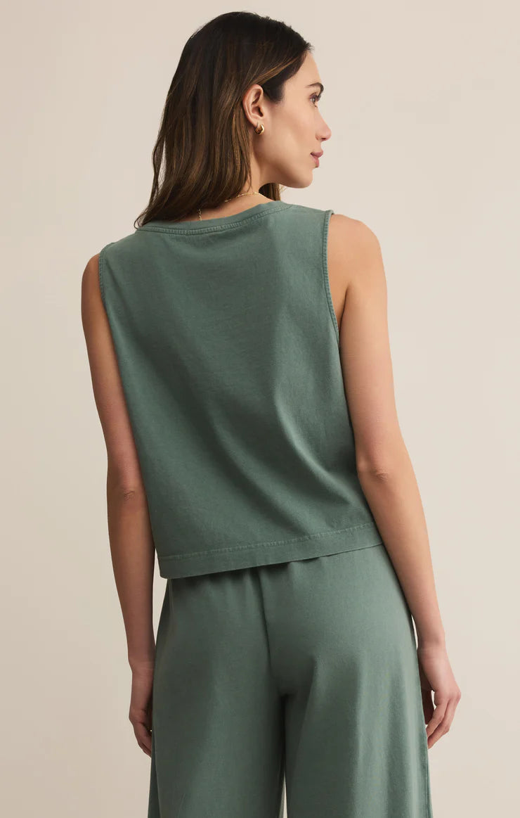 Final Sale Sloane V-neck Tank Top Hunter Green