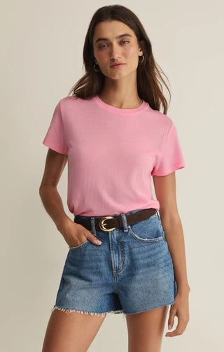 Tourist Knit Jersey Tee Pink Sunrise
