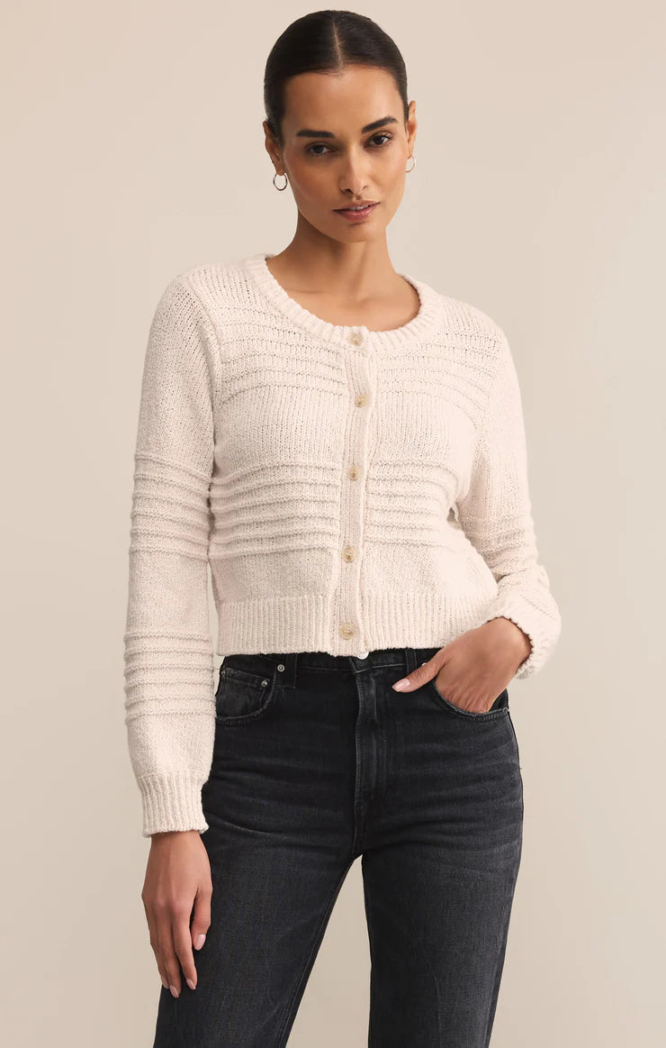 Between The Lines Cardigan Crystal