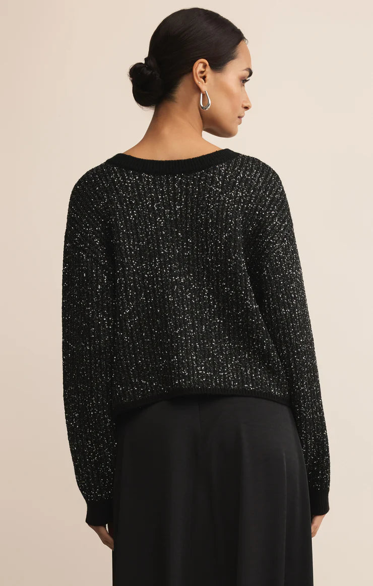Sale Gleam Sequin Sweater Black