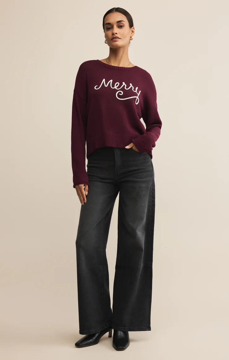 Sienna Merry Sweater Merlot