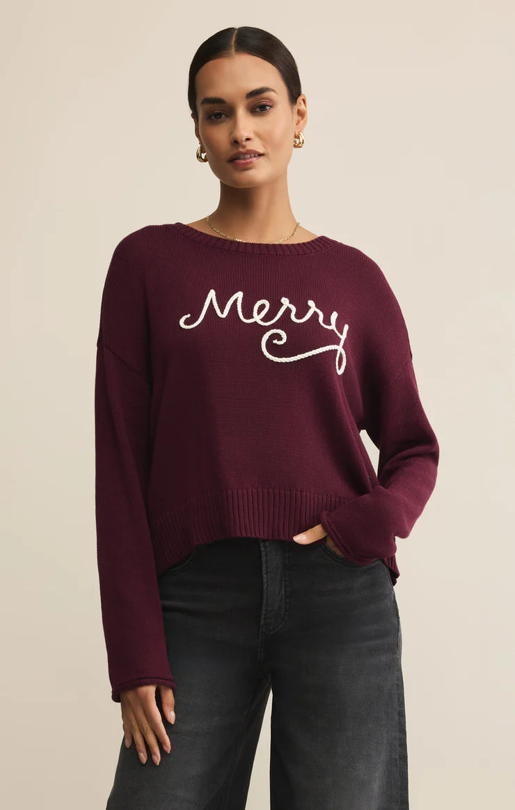 Sienna Merry Sweater Merlot
