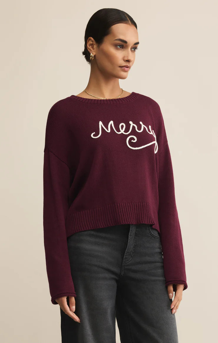 Sienna Merry Sweater Merlot