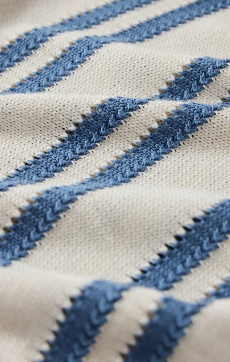 Prado Stripe Sweater Tee Lake Blue