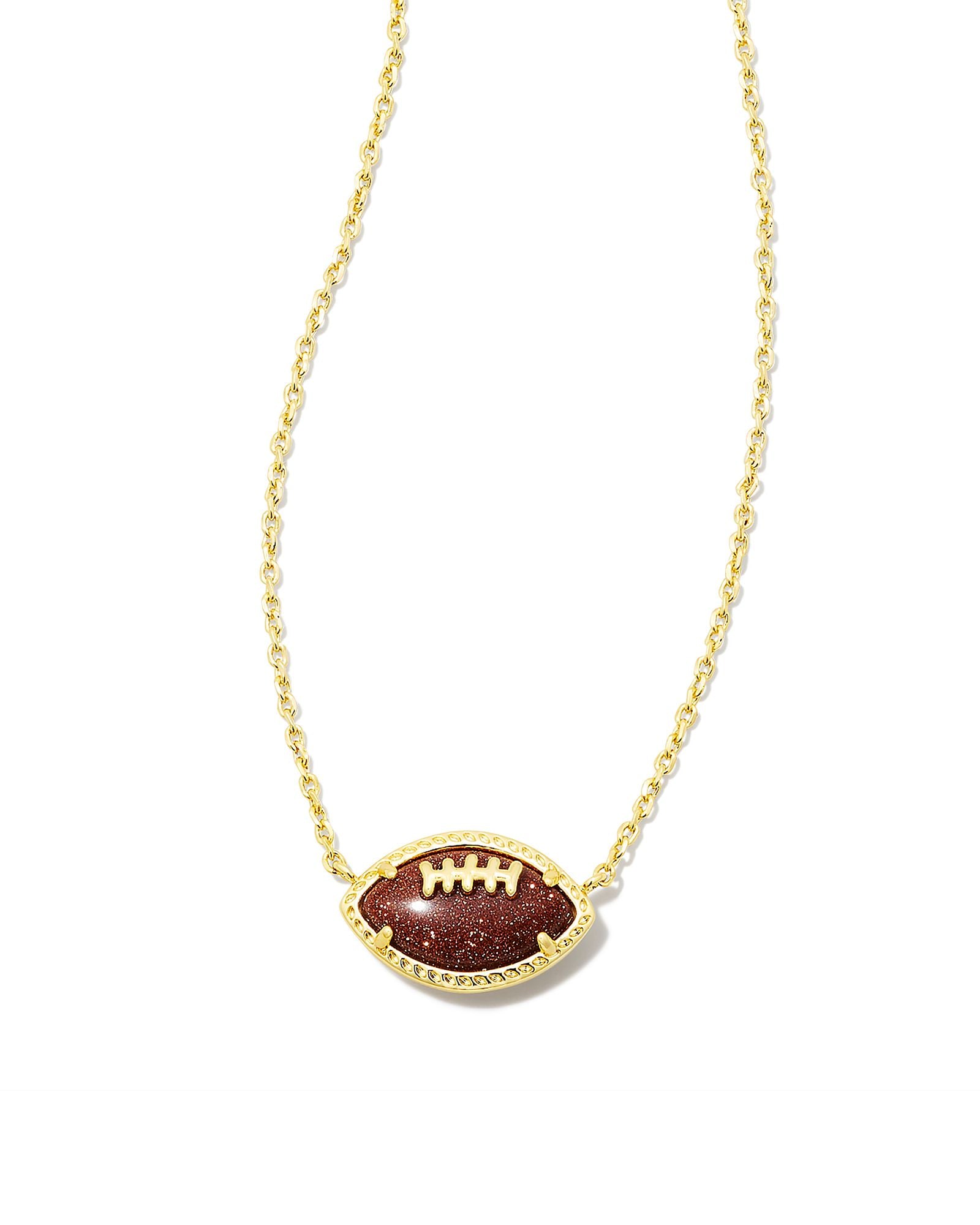 Football Short Pendant Necklace Gold