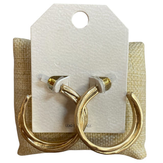 All That Glitz Jewelry - Earrings Hammered Gold Hoop Earrings