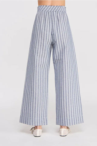 Allie Rose Bottoms - Pants Striped Woven Smocked Waist Wide Leg Pant
