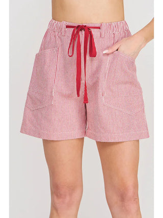 Allie Rose Bottoms - Shorts Striped Twill Shorts