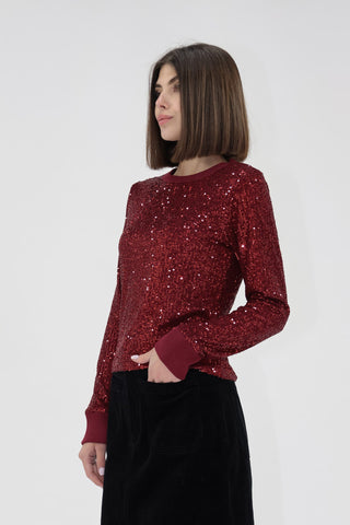 Another Love Tops - Blouse Sale Nessa Long Sleeve Sequin Top
