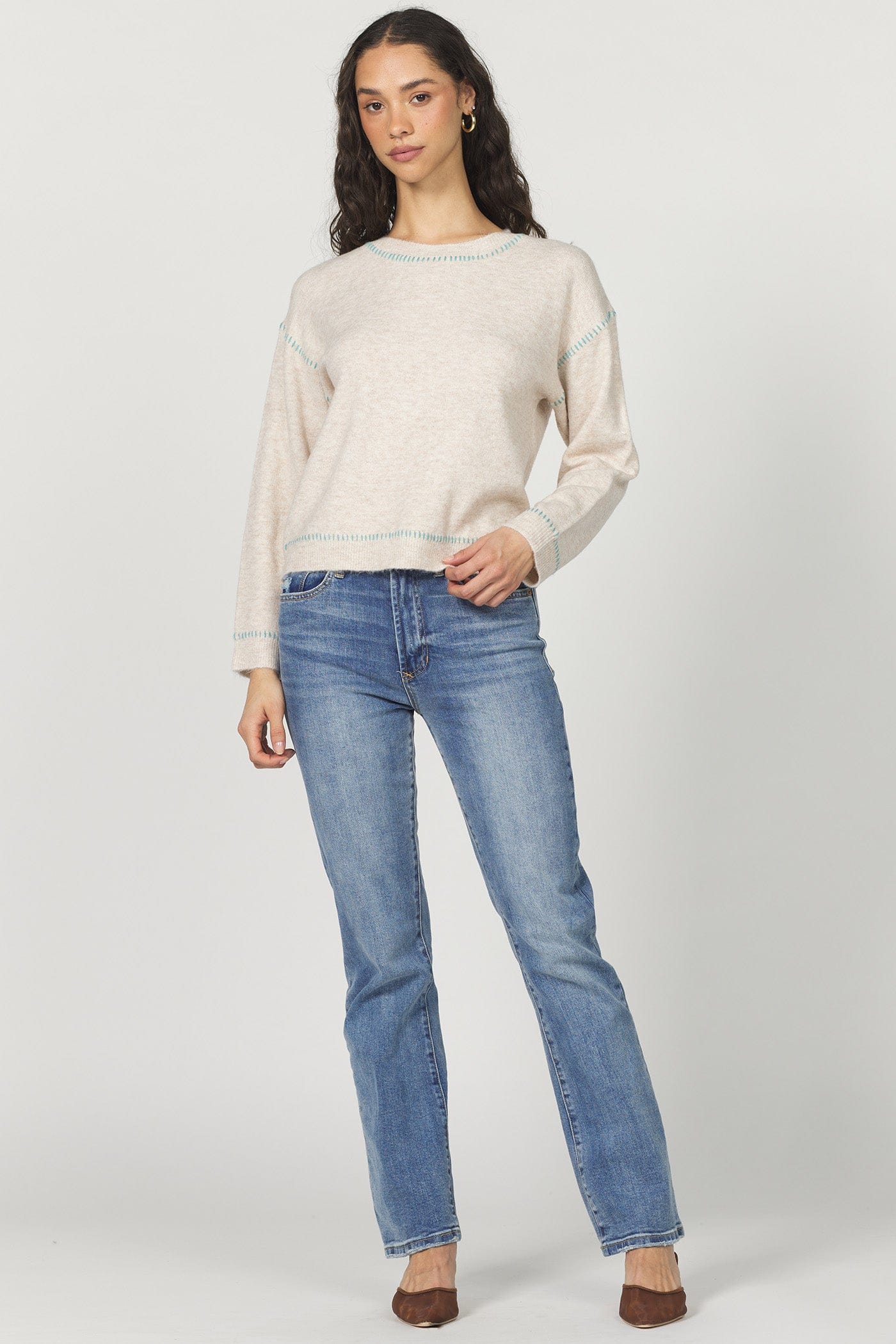 Another Love Tops - Sweaters Final Sale Millie Drop Shoulder Long Sweater Top