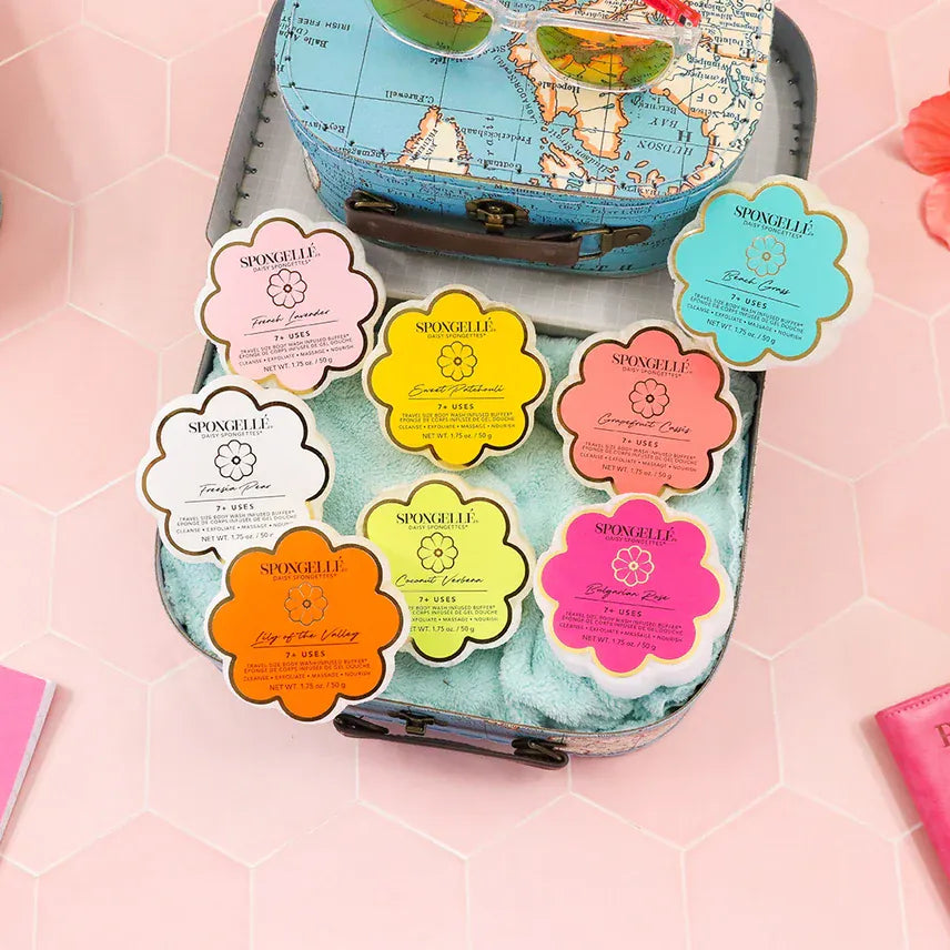 Travel Size Spongette Daisy Collection